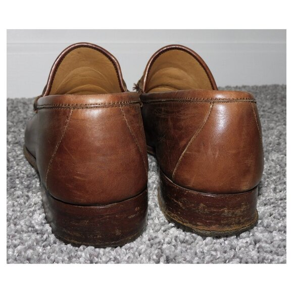 Vintage Gucci Men's Horsebit Brown Leather Loafers - Size 10.5 US - 44 EU - Picture 8 of 10